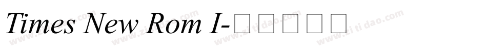 Times New Rom I字体转换
